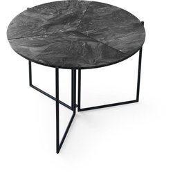 Tavolo da pranzo - YAPRAK - Antracite - Rotondo - 4 persone - 100 x 10