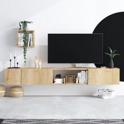 TV-Möbel und Wandregal  AVIOR  Saphir-Eiche  180 x 25 x 32 cm