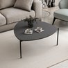 Couchtisch - LENNY - Oval - Metall - Anthrazit - 90 x 40 x 89 cm