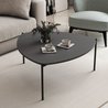 Couchtisch - LENNY - Oval - Metall - Anthrazit - 90 x 40 x 89 cm