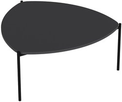 Couchtisch - LENNY - Oval - Metall - Anthrazit - 90 x 40 x 89 cm