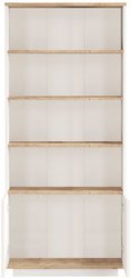Bibliotheque élégante - FR16 - 2 portes - 75 x 168 x 27 cm - Pin atlan
