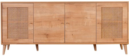 Buffet - HAZERAN - 4 Türen - 180 x 81 x 41 cm - Eiche