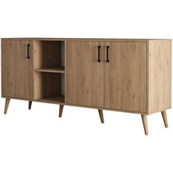 Sideboard - EXXEN - 3 Türen - 180 x 80 x 45 cm - Eiche