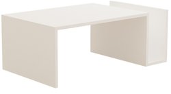 Table basse MEMO - Couleur Blanche - Plateau Relevable & Rangement Int