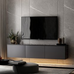 TV-Ständer - NEON - Anthrazit - 160 x 35 x 32 cm
