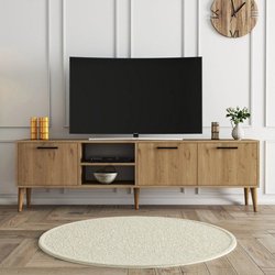 Meuble TV - EXXEN - Chene - 180 x 53 x 35 cm
