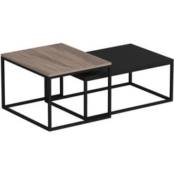 Couchtisch - LEKA - Rechteckig - Anthrazit - 72 x 45 x 37 cm