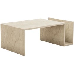 Salontafel - MEMO - Rechthoekig - Travertin marmer effect - 86,8 x 32,