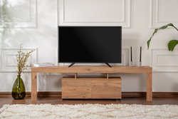 Meuble TV - ENCLAVE - Pin atlantique - 180 x 50 x 31 cm