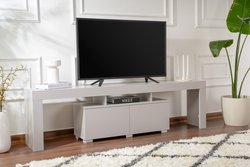 TV-Ständer - ENCLAVE - Grau - 180 x 50 x 31 cm
