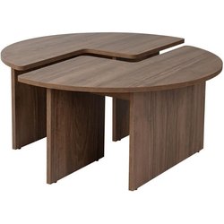 Tavolino da caffè - MOIRA - Rotondo - Noce - 90 x 90 x 41 cm