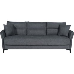 3-Sitzer-Umbausofa - OTTOWA - Dunkelgrauer Stoff - 2 Kissen - Aufbewah