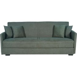 3-Sitzer-Sofa  BIANCA  dunkelgrüner Stoff  4 Kissen  Aufbewahrungs