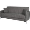 Umwandelbares Sofa  3 Plätze  ENZO  Stoff in Taupe  2 Kissen  Auf