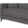 Umwandelbares Sofa  3 Plätze  ENZO  Stoff in Taupe  2 Kissen  Auf