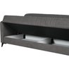 Umwandelbares Sofa  3 Plätze  ENZO  Stoff in Taupe  2 Kissen  Auf