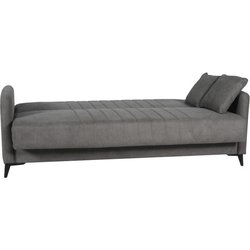 Umwandelbares Sofa  3 Plätze  ENZO  Stoff in Taupe  2 Kissen  Auf