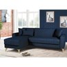 Wende-Ecksofa  3/4 Personen  OMEGA  dunkelblauer Stoff  Box  3 Ki