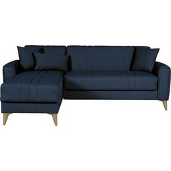 Wende-Ecksofa  3/4 Personen  OMEGA  dunkelblauer Stoff  Box  3 Ki