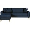 Wende-Ecksofa  3/4 Personen  OMEGA  dunkelblauer Stoff  Box  3 Ki