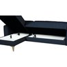 Wende-Ecksofa  3/4 Personen  OMEGA  dunkelblauer Stoff  Box  3 Ki