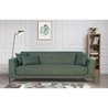 3-Sitzer-Sofa  HENRY  dunkelgrüner Stoff  3 Kissen  Aufbewahrungsb