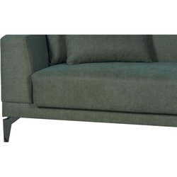 3-Sitzer-Sofa  HENRY  dunkelgrüner Stoff  3 Kissen  Aufbewahrungsb