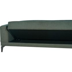 3-Sitzer-Sofa  HENRY  dunkelgrüner Stoff  3 Kissen  Aufbewahrungsb