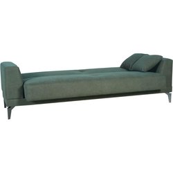 3-Sitzer-Sofa  HENRY  dunkelgrüner Stoff  3 Kissen  Aufbewahrungsb