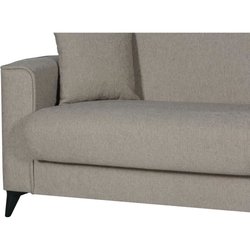 3-Sitzer-Sofa  BERGAMO  Stoff in Beige  2 Kissen  Aufbewahrungsbox