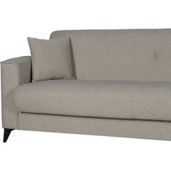 3-Sitzer-Sofa  BERGAMO  Stoff in Beige  2 Kissen  Aufbewahrungsbox