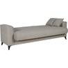 3-Sitzer-Sofa  BERGAMO  Stoff in Beige  2 Kissen  Aufbewahrungsbox
