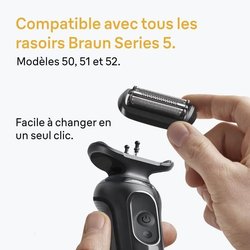 BRAUN Series 5 & 6 Scheerkop - 3 Flexibele Mesjes - 100% Gemaakt in Du