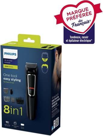 Regolabarba e capelli PHILIPS MG3730 / 15 - Multistyle - 8 in 1 - Lame