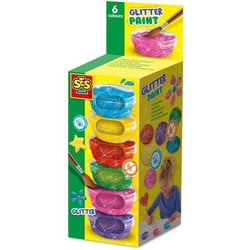 Glittergouache (6x45ml) - SES CREATIVE - Goede kwaliteit, heldere en d