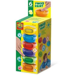 Finger paint 6 colors x 45ml - SES CREATIVE - Color intensity and easy
