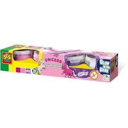 Unicorn modeling clay 4x90 g - SES CREATIVE - Specially designed to cr
