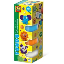 Plastilina FunDo - Animales salvajes (3x90gr-1x40gr) - SES CREATIVE - 