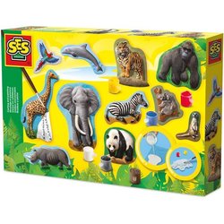 Moulage et peinture - SES CREATIVE - Hobby - Animaux - Plâtre Lavable 