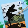 Dinosauri 2 in 1 - Modellare, dipingere e graffiare - Hobby creativi -