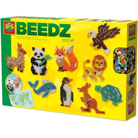 Perles a repasser - SES CREATIVE - Animaux du monde - Beedz - Kit créa