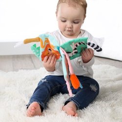 Libro di tessuto sensoriale con code animali