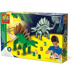 Houten dinosaurus die oplicht in het donker - DIY-pakket - SES CREATIV