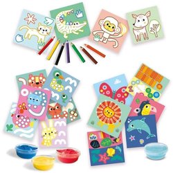 SES CREATIVE - Mijn eerste - 3 in 1 Vingerverven, kleuren en stickervo