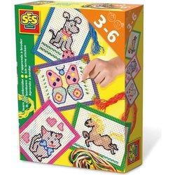SES CREATIVE - J apprends a broder - Cartes préimprimées et perforées 