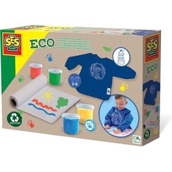 SES CREATIVE - Kit para pintar con los dedos con delantal Eco - 100% r
