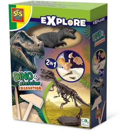 2-in-1-Dinosaurier- und Skelett-Ausgrabungsstätte  T-Rex  SES CREATI