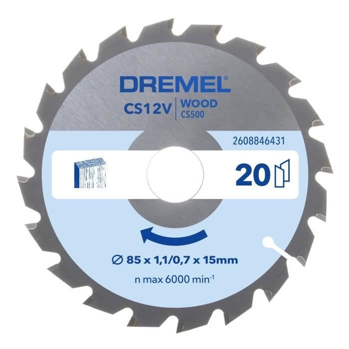 Hoja de madera para sierra circular CS500 - DREMEL Blueprint