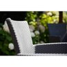 IOWA Sillón de jardín tejido de ratán gris
